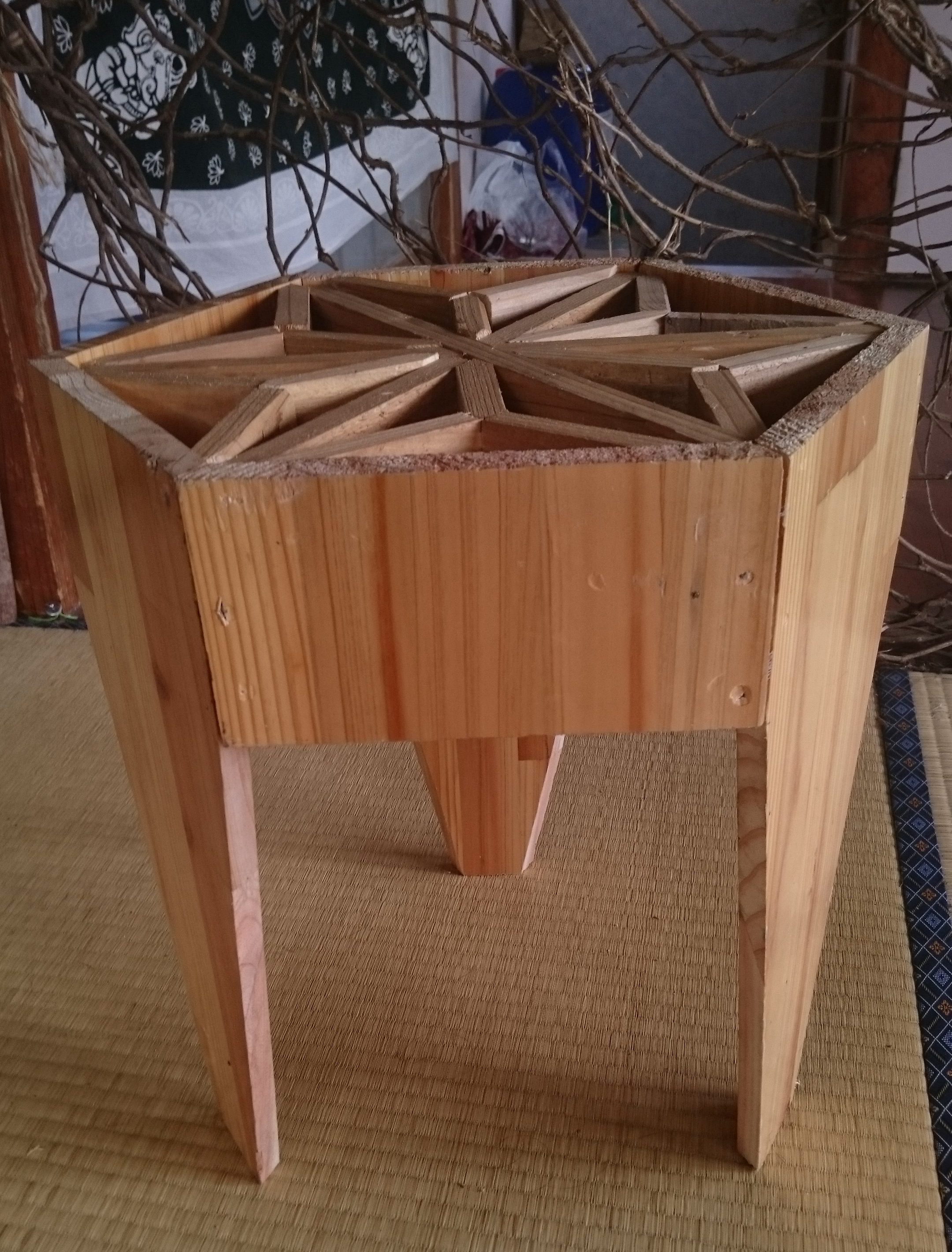 麻柄組木サイドテーブル | isaragi